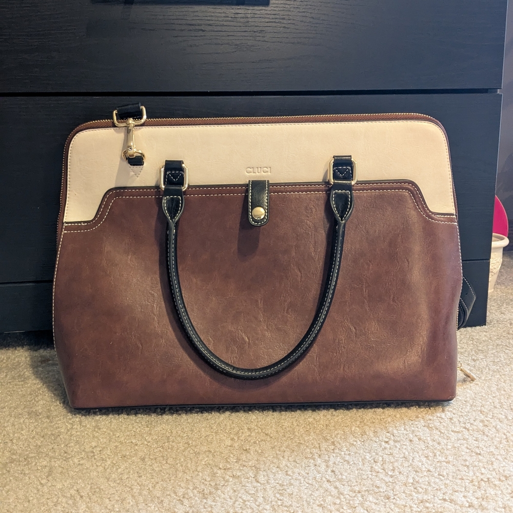 Vintage Brown Leather Handbag - New